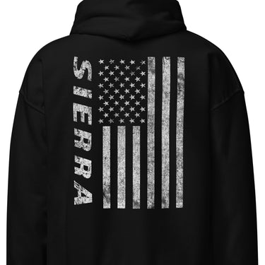 Sierra Truck American Flag Hoodie - back view